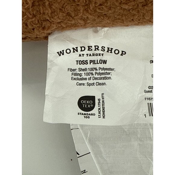 Dog Shaped Toss Pillow Christmas Decor By Wondershop 14.5" x 10" Santa Hat New - Picture 4 of 5